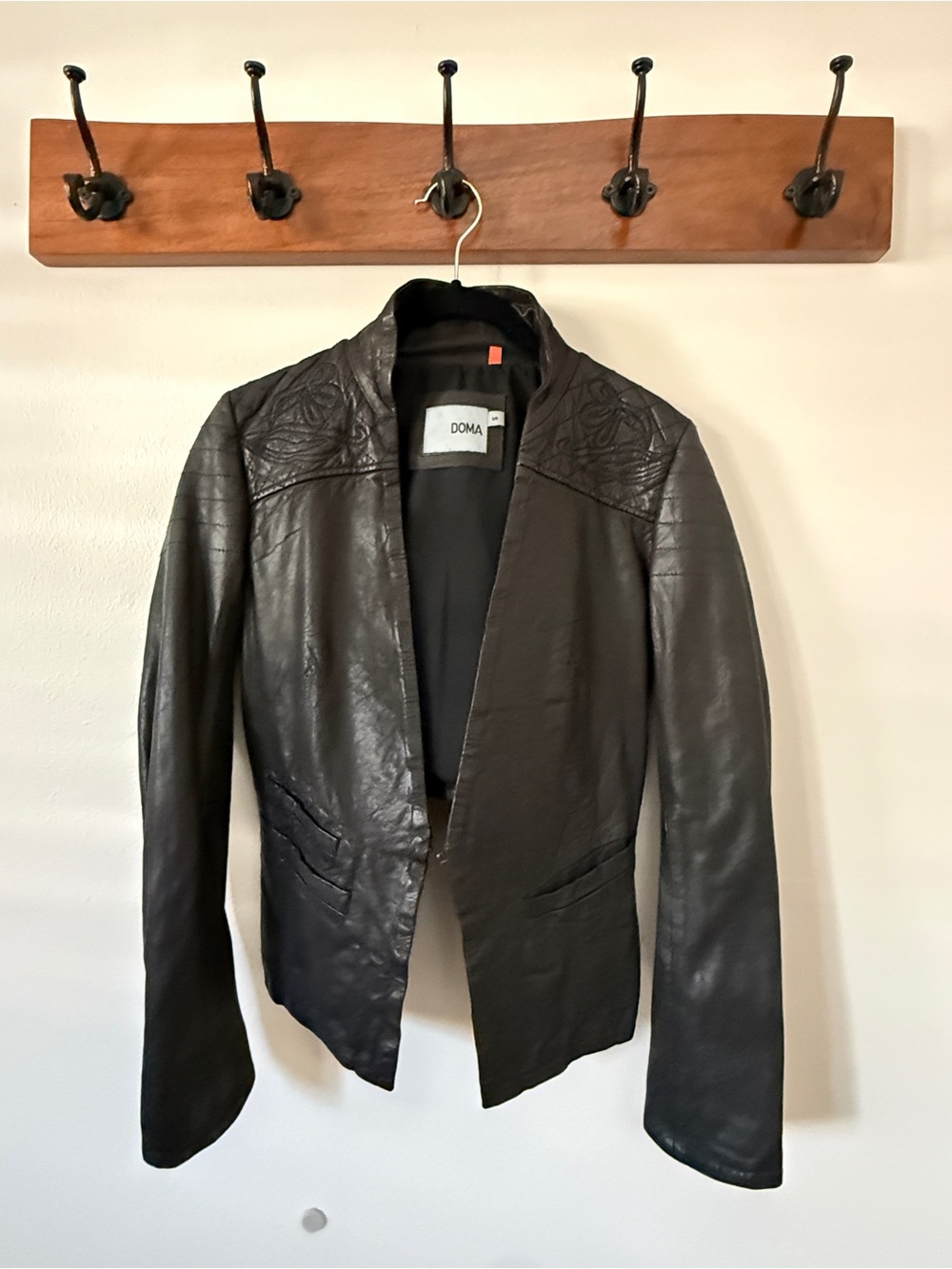DOMA Paisley Leather Jacket Size Small